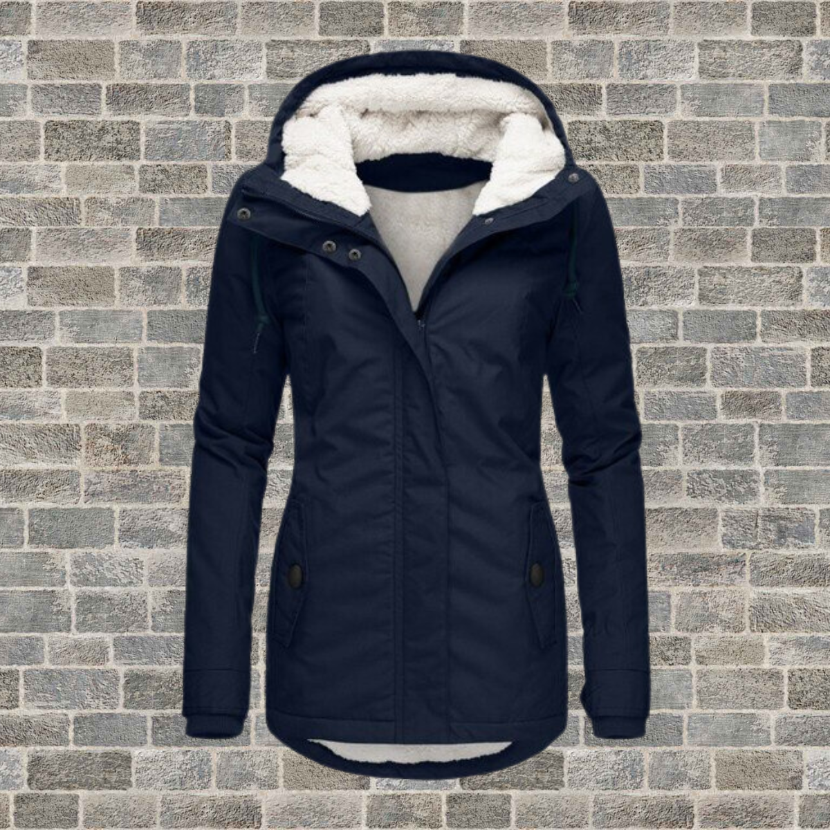 Jenna - Gemütlicher Sherpa Hoodie Mantel