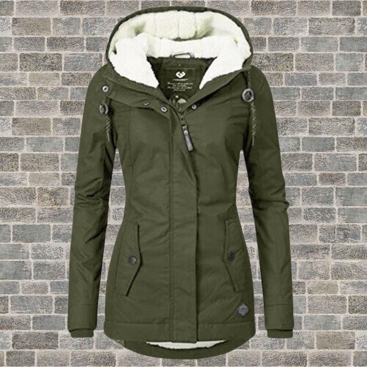 Jenna - Gemütlicher Sherpa Hoodie Mantel