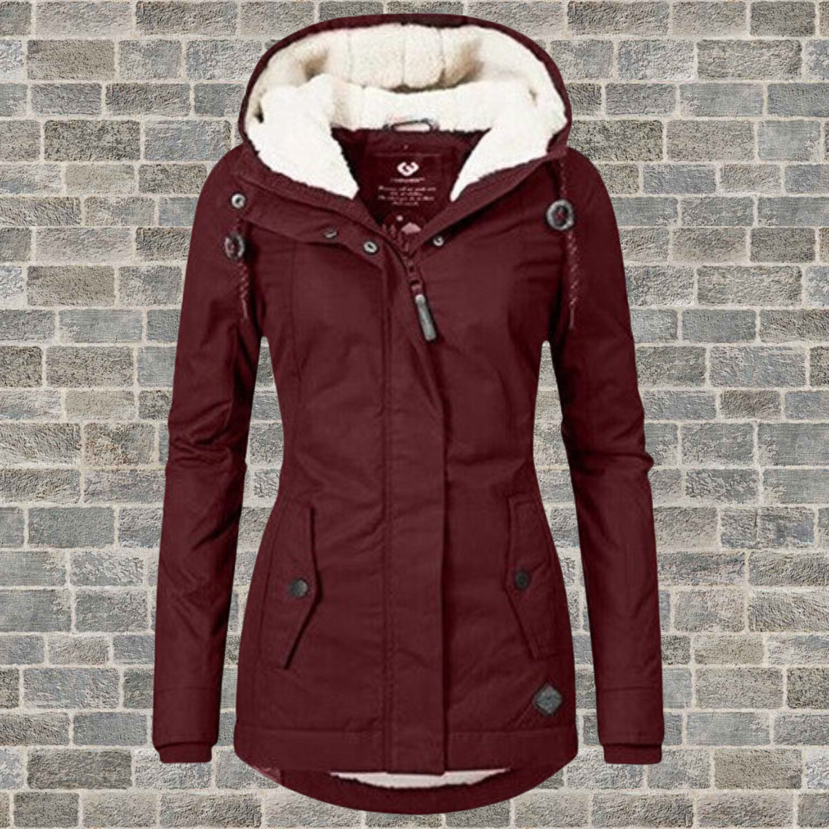 Jenna - Gemütlicher Sherpa Hoodie Mantel