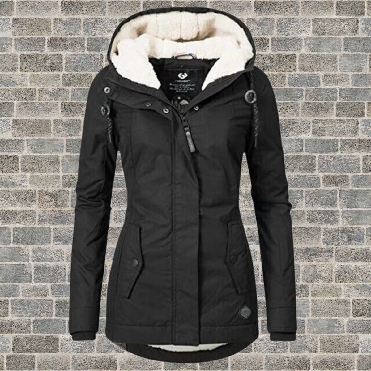 Jenna - Gemütlicher Sherpa Hoodie Mantel