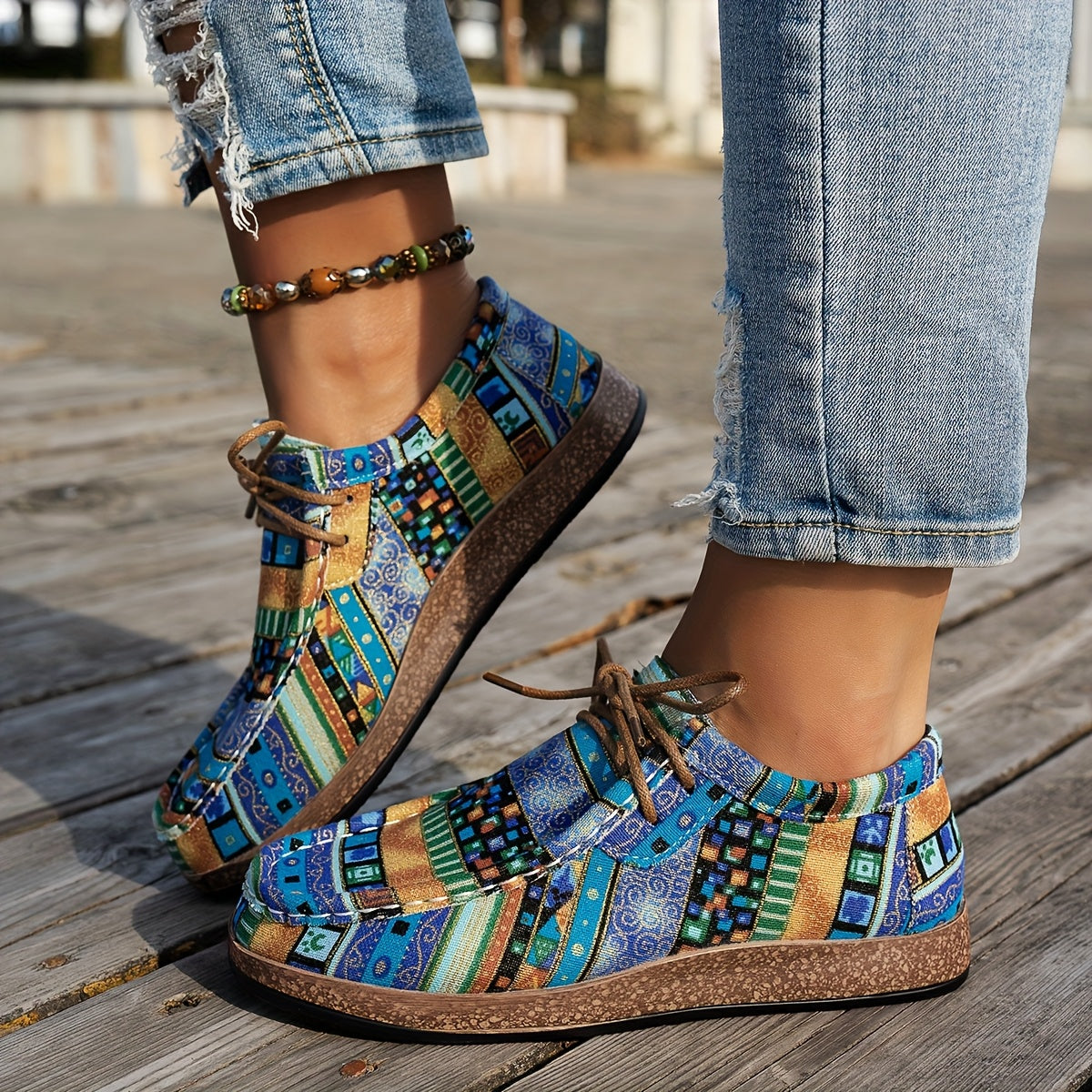 KIARA I STILVOLLE PRINT- TURNSCHUHE
