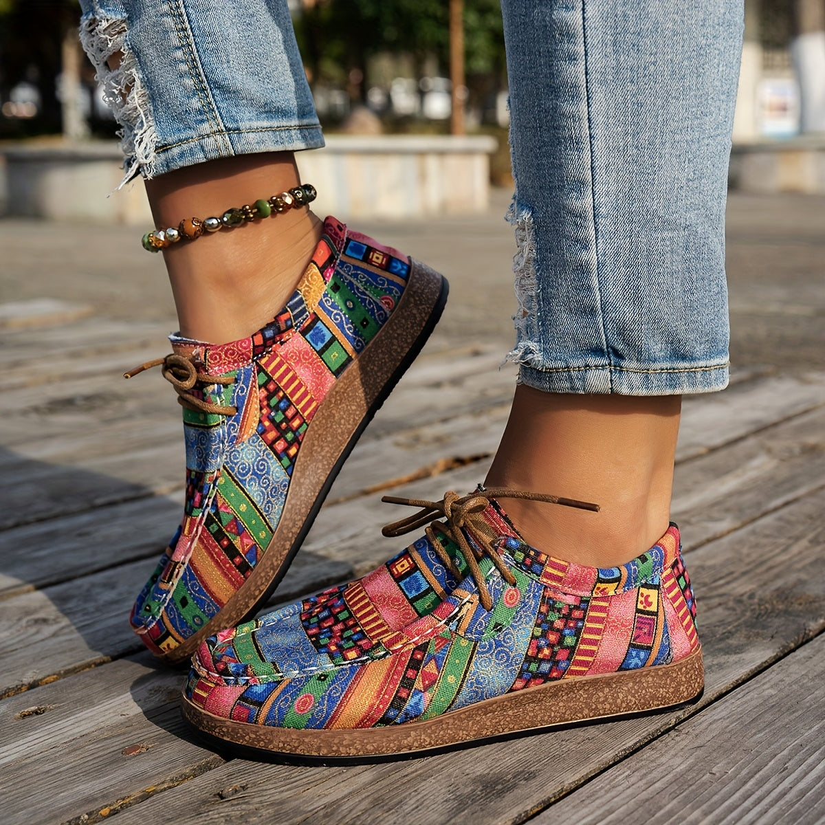 KIARA I STILVOLLE PRINT- TURNSCHUHE