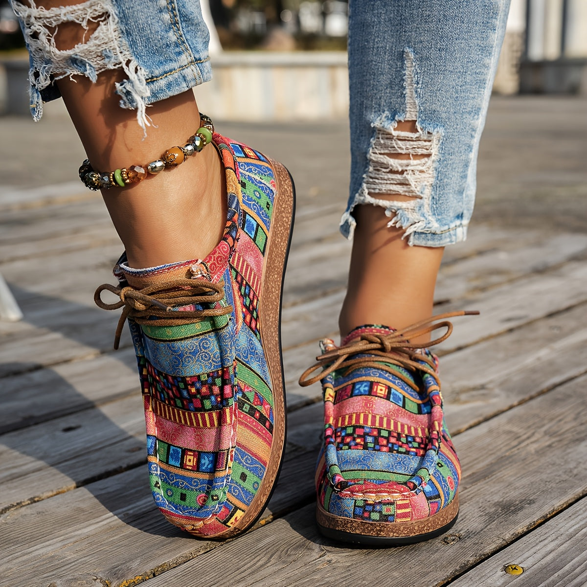 KIARA I STILVOLLE PRINT- TURNSCHUHE