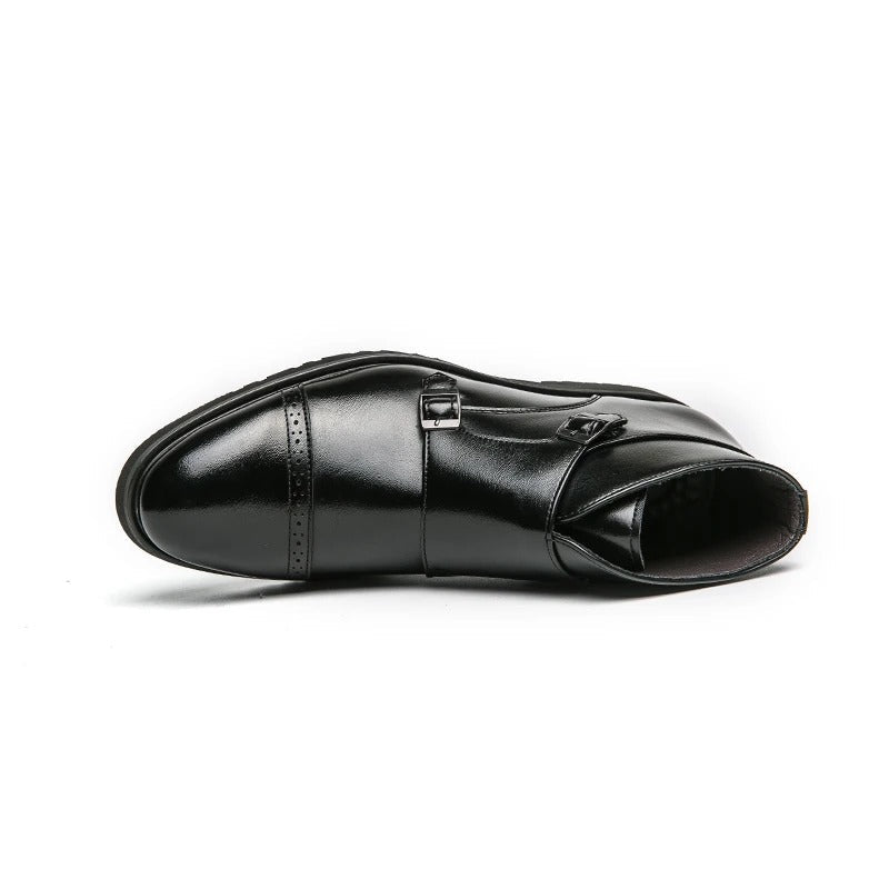 Parker | Kunstleder Doppel-Monk-strap Stiefel