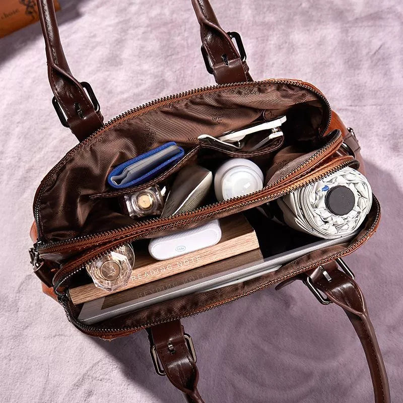 Dominique | Elegante Lederhandtasche