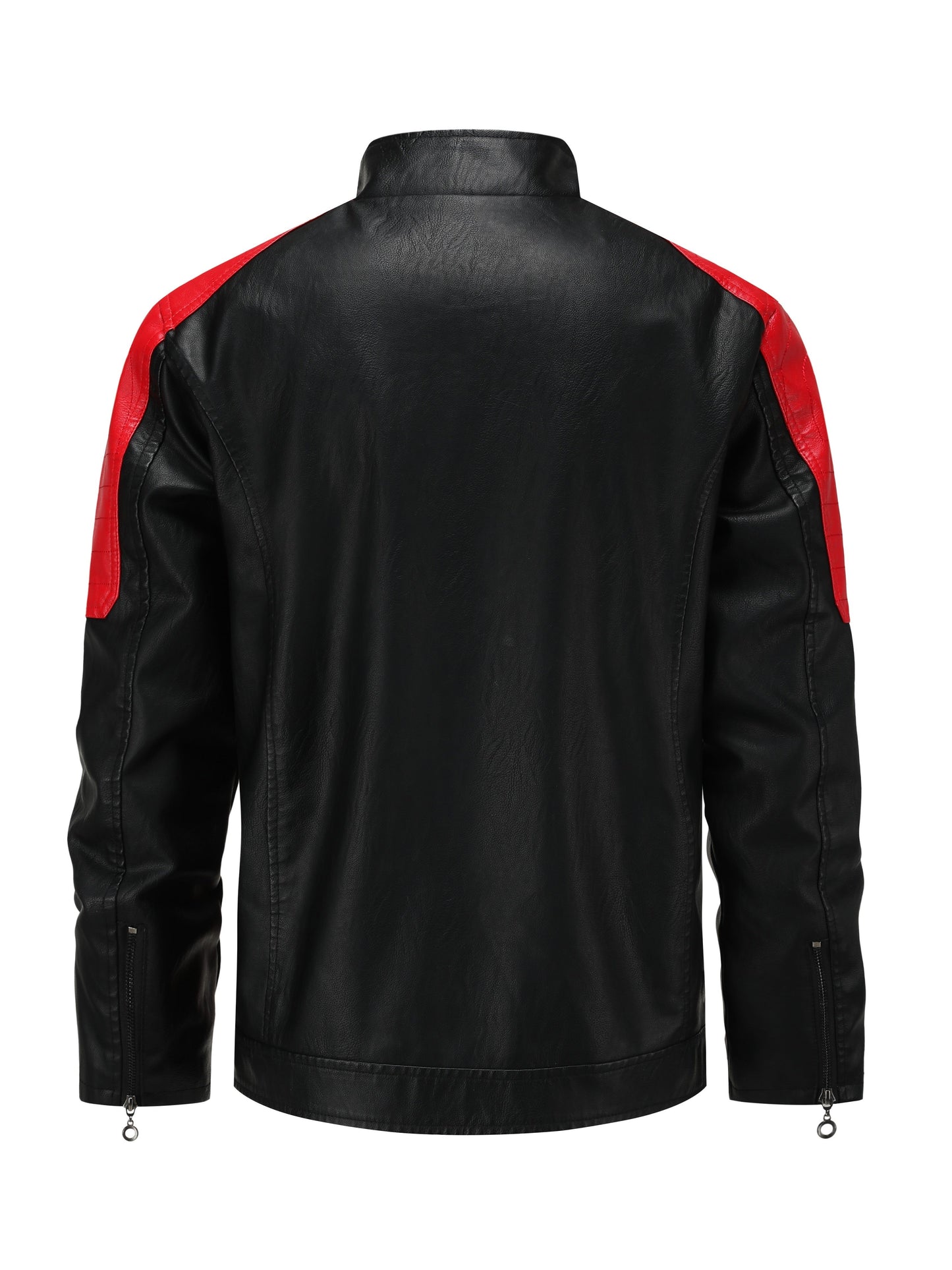 Herren Fashion Color Block Motorradjacke