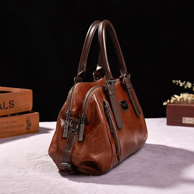 Dominique | Elegante Lederhandtasche