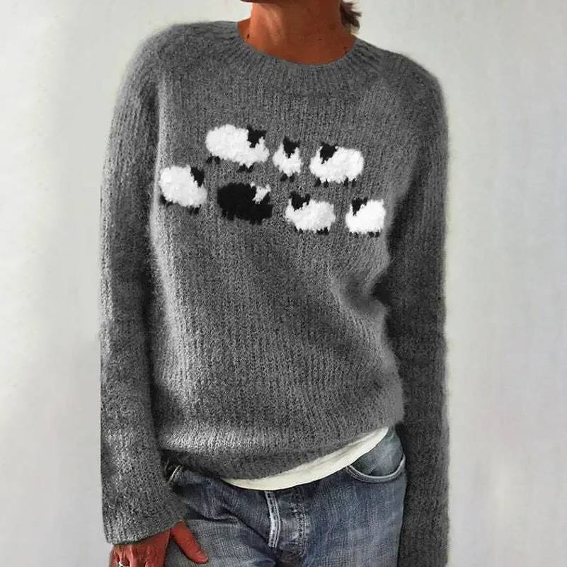 LILOU I BEQUEMER SCHAFPULLOVER