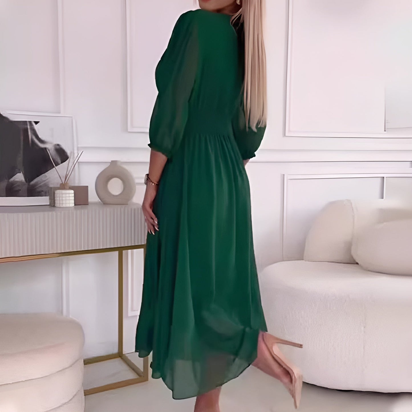 Chloe | Leichtes Seiden-Chiffonkleid