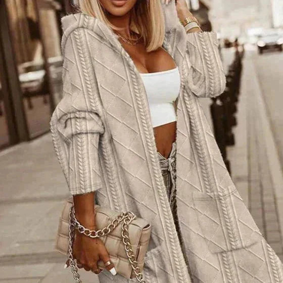 Zephyra | Langer Kapuzen-Cardigan