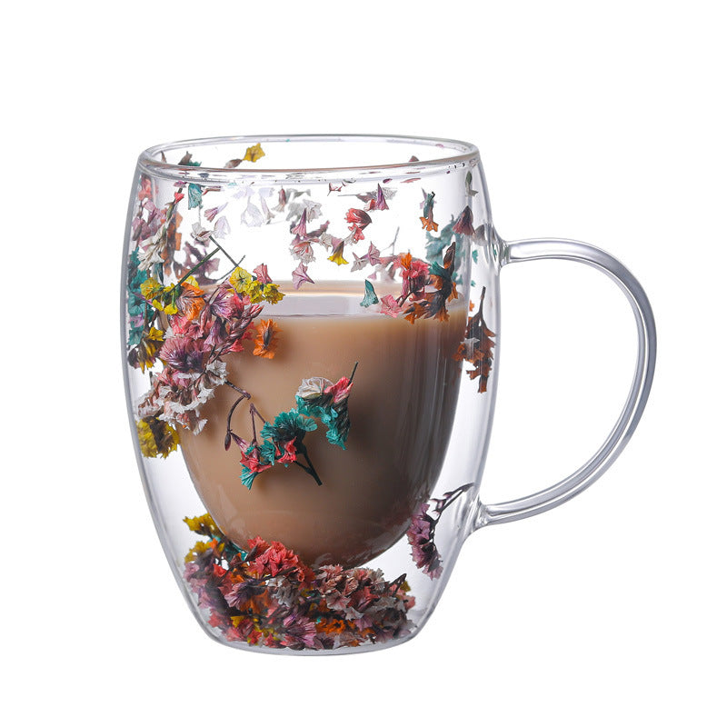 Doppelwandiges Glas-Trinkgefäß
