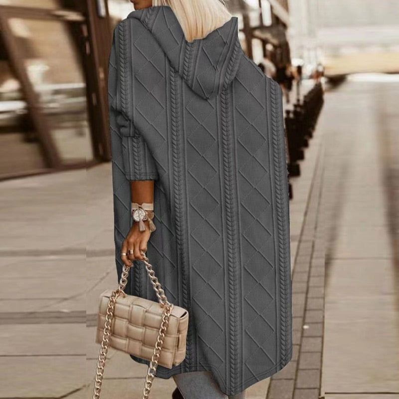 Zephyra | Langer Kapuzen-Cardigan