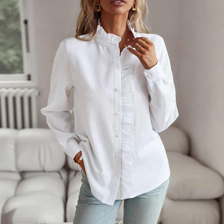 AGNETE I ELEGANTE LANGARM-BLUSE