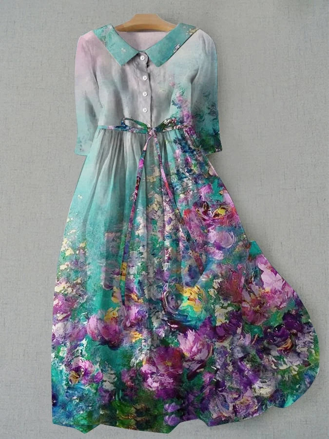 CARINA I MODERNES GEBLÜMTES KLEID