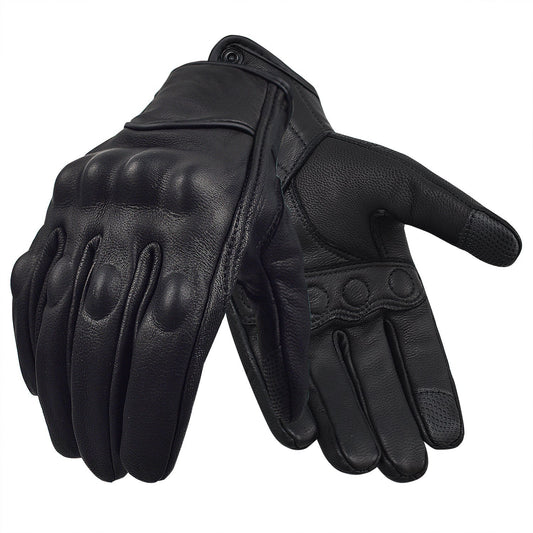 PU-Leder Motorradhandschuhe mit Touchscreen-Funktion