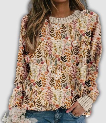 LARISSA I KLASSISCHER GEBLÜMTER PULLOVER