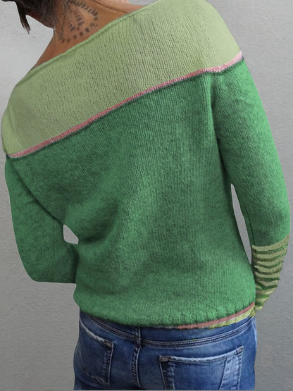 Katharina - Langärmliger gestreifter Pullover