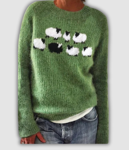 AMARIS I RETRO-PULLOVER MIT SCHAFMUSTER