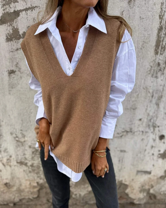 NUSA - Strick-Sweater-Weste