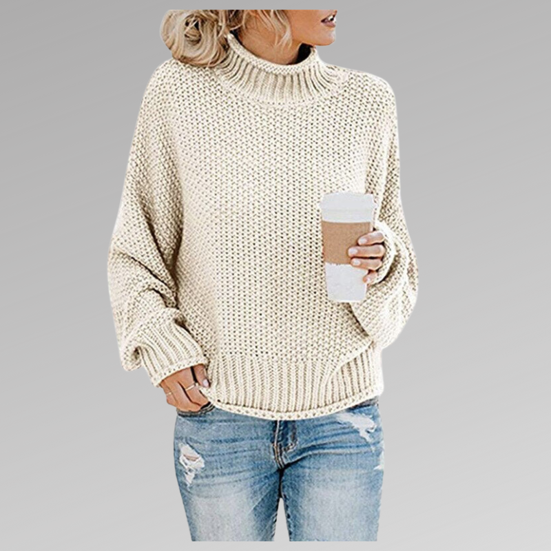 OLIVIA I KLASSISCHER PULLOVER MIT HOHEM KRAGEN