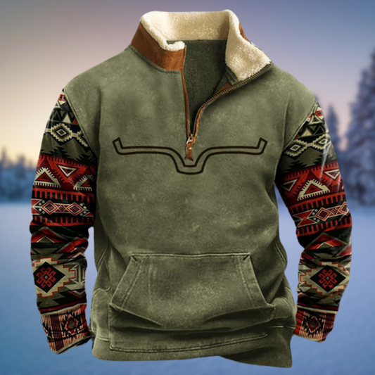 SEBASTIAN I VINTAGE FLEECE-GEFÜTTERTER PULLOVER