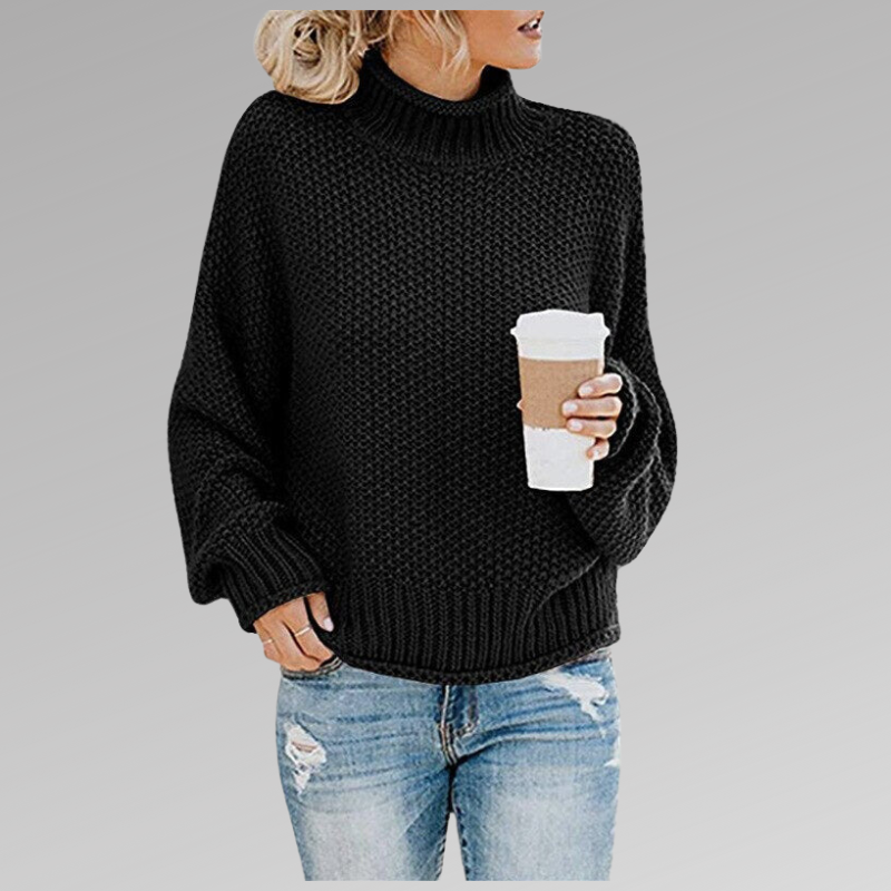 OLIVIA I KLASSISCHER PULLOVER MIT HOHEM KRAGEN
