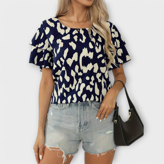 Evelyn - Legere Bluse mit Rundhalsausschnitt