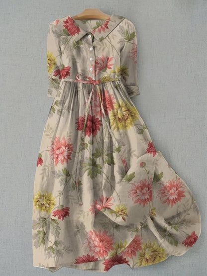 HEDDA I LUXURIÖSES BLUMENKLEID