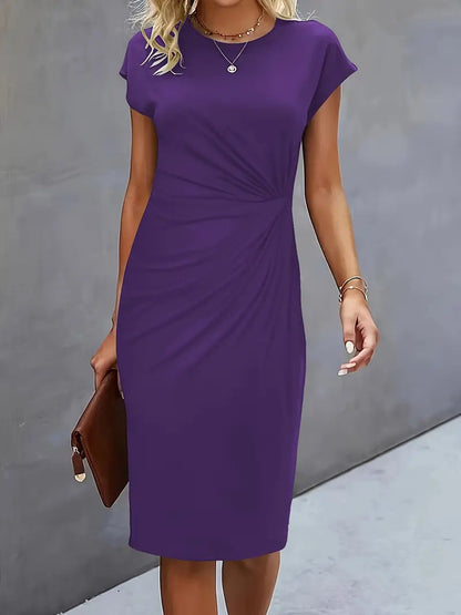 Adelina™ - Stilvolles Rundhalskleid