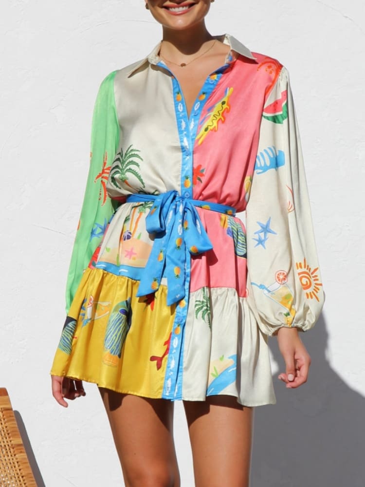 Naomi-Print Mini Kleid