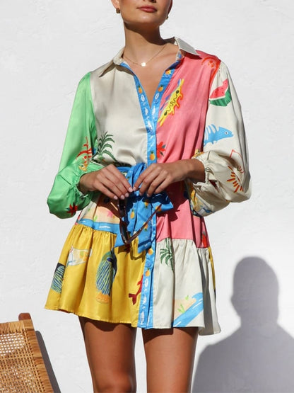 Naomi-Print Mini Kleid