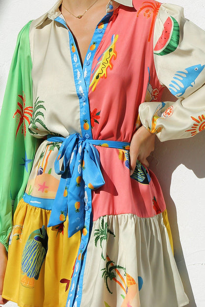 Naomi-Print Mini Kleid