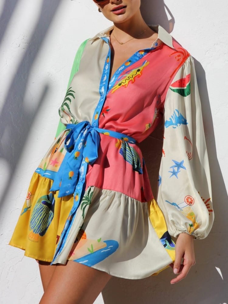 Naomi-Print Mini Kleid