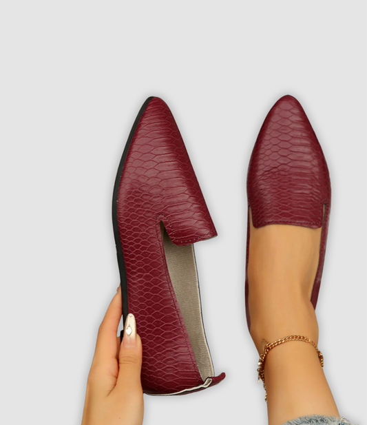 ROWAN I VINTAGE LEDER-LOAFERS MIT SPITZER ZEHENPARTIE