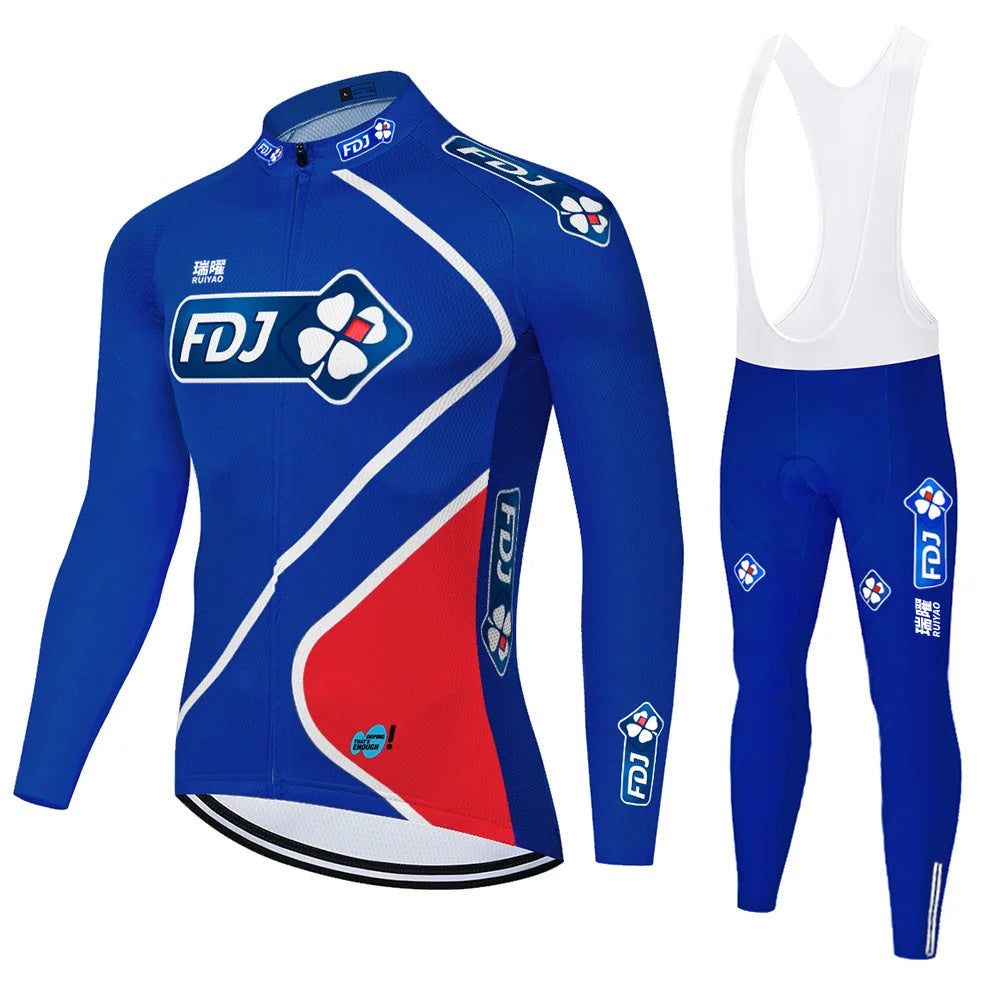 FDJ - Professionelles langärmliges Radtrikot