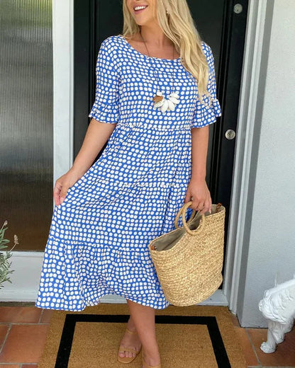 Maria™ - Rüschensleeve Midi-Kleid