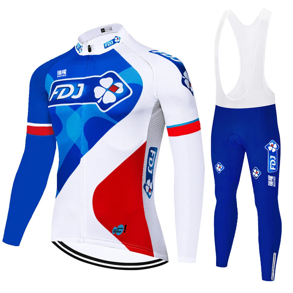 FDJ - Professionelles langärmliges Radtrikot