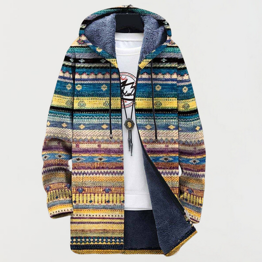 Lila | Tribal-Wellen-Hoodie