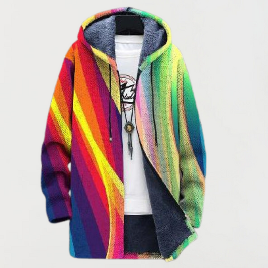 Iris | Regenbogen Streifen Hoodie