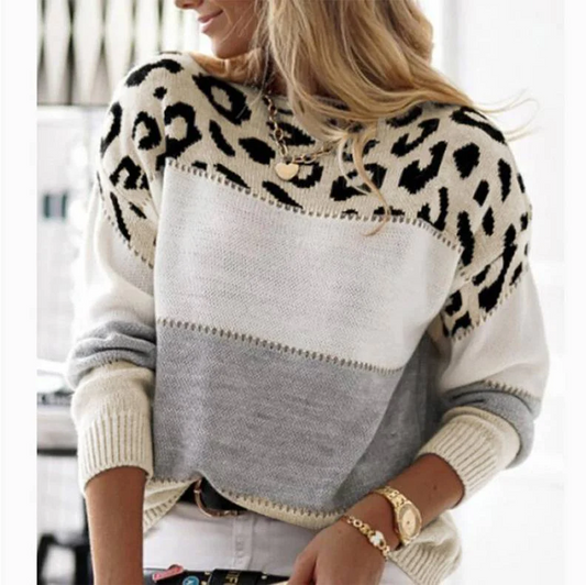 Cheyenne - Lässiger Pullover mit Leoparden-Design