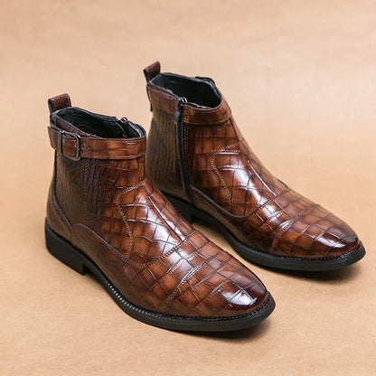 Dylan | Stiefel mit Schnalle aus Kunstleder