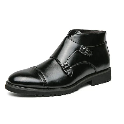 Parker | Kunstleder Doppel-Monk-strap Stiefel
