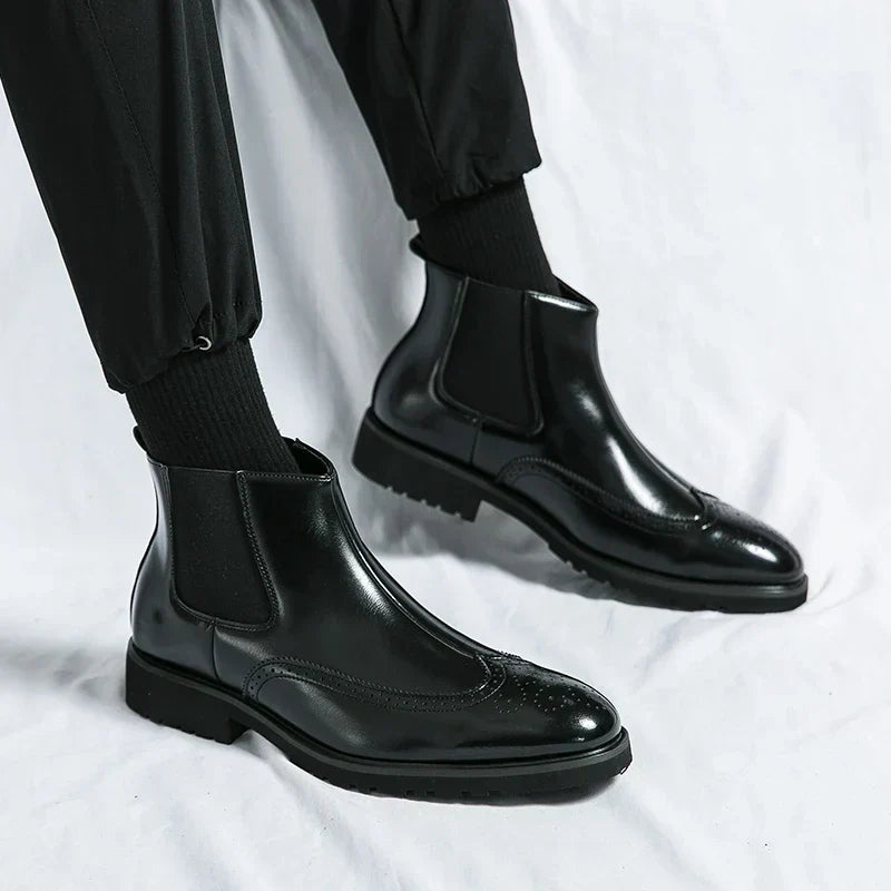 Dwight | Kunstleder Chelsea-Stiefel