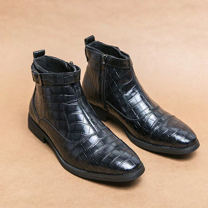 Dylan | Stiefel mit Schnalle aus Kunstleder
