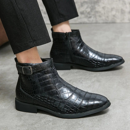 Dylan | Stiefel mit Schnalle aus Kunstleder