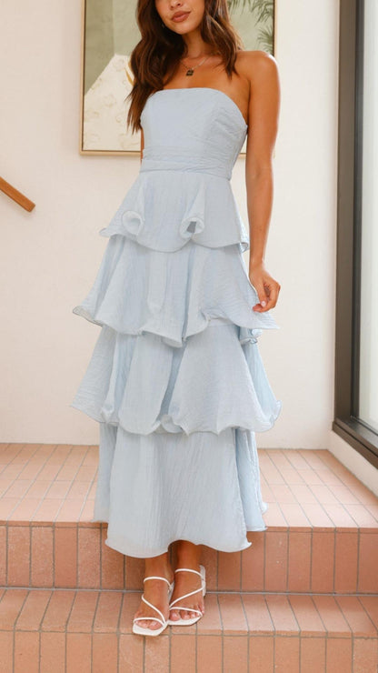 Kate | Maxikleid mit gestuften Rüschen