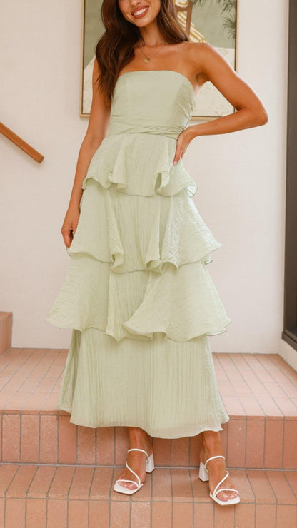 Kate | Maxikleid mit gestuften Rüschen