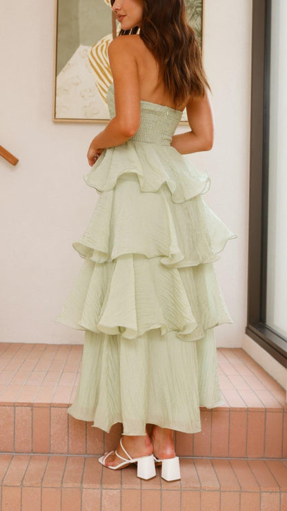Kate | Maxikleid mit gestuften Rüschen