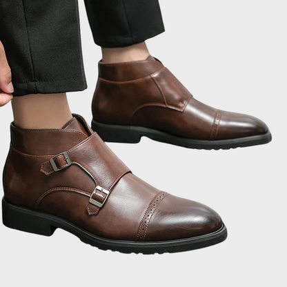 Parker | Kunstleder Doppel-Monk-strap Stiefel