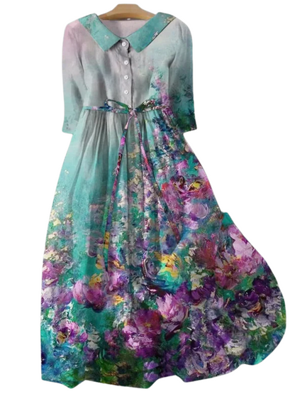 CARINA I MODERNES GEBLÜMTES KLEID